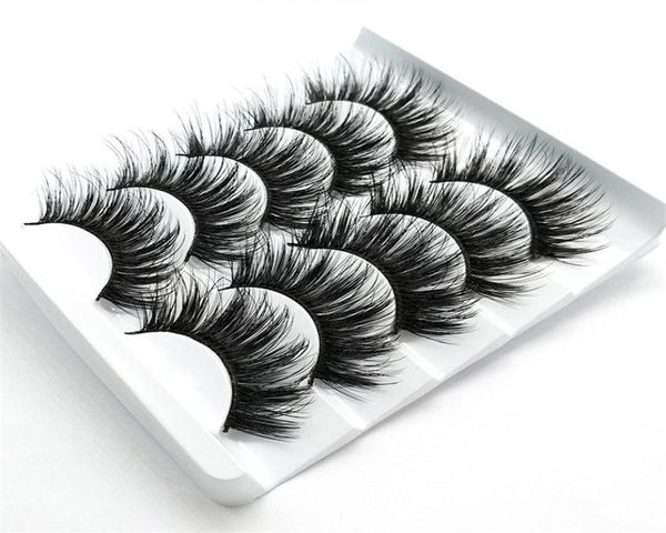 

new 5pairs faux 3d mink eyelashes false eyelashes natural thick long eye lashes eyelash extension wispy makeup beauty tools 5style3650873