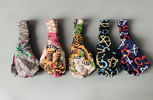 

fashion classic silk headbands luxury designer jewelry headwear women 5 colors hairband elastic band headband beach clothes access3690437, Silver