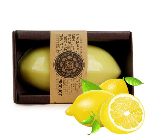 

100 handmade natural essential oil lemon handmade soap face care whitening oil control facial cleaning soaps skin care new7057684