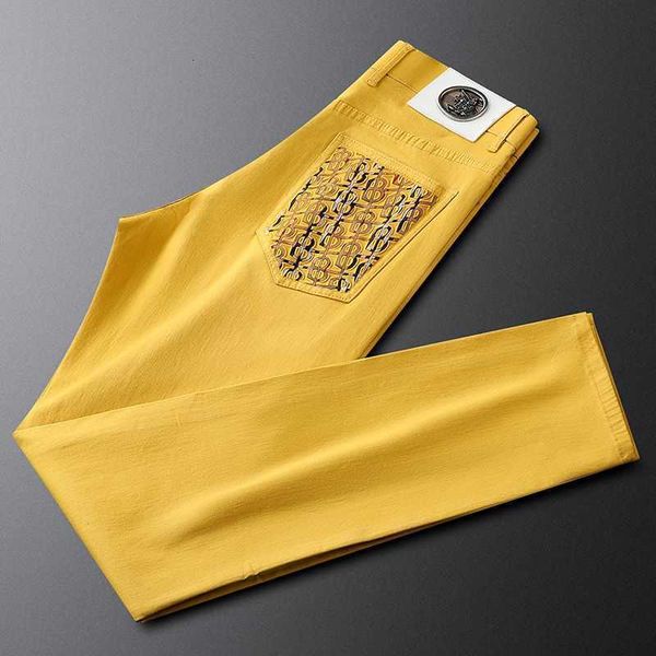 

men's jeans designer summer slim mens jeans burb pants fashion classic straight leg denim pants men sweatants tb embroidered 6paw, Blue