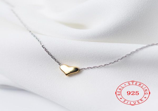 

classic 925 sterling silver tiny heart pendant necklace gold plated jewelry factory direct whole3108601