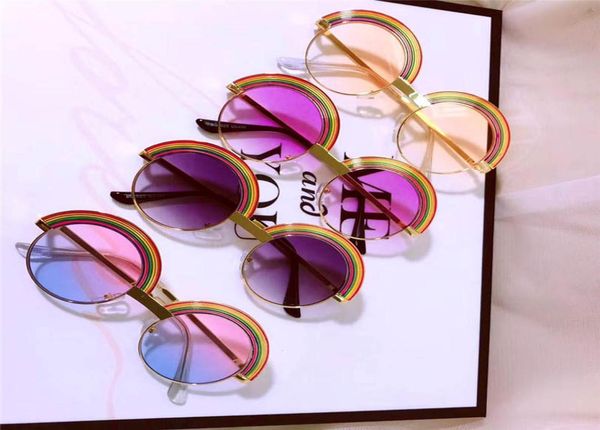 

new 2020 rainbow kids sunglasses fashion girls sunglasses boys designer sunglasses ultravioletproof uv kids glasses girls glasses6701318, Blue