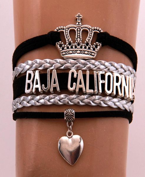 

infinity love baja california bracelets bangles heart charm braided leather bracelet jewelry for women men drop 2158156, Golden;silver