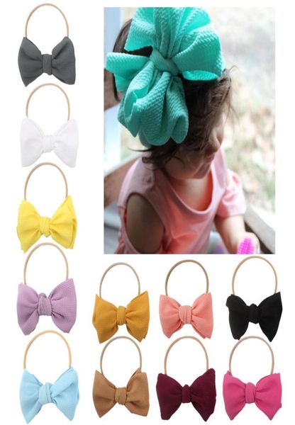 

baby girl headband infant hair accessory rabbit bunny ear tie bow newborn headwear tiara headwrap gift toddlers bandage ribbon7080540, Silver