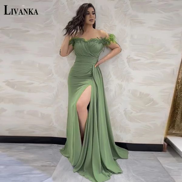 

urban dresses livanka glamorous evening prom modern sweetheart off the shoulder appliques court train customised abendkleider 230627, White;black