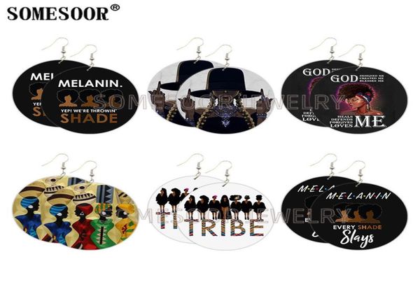 

doublesided printing selling european and american fashion african 420 wood earrings3317586, Silver
