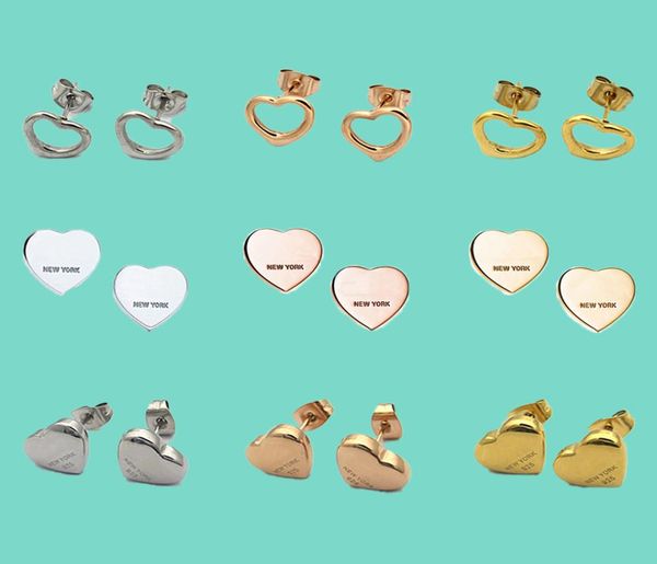 

925 silver love earrings designer for women charm birthday christmas gift luxury mens heart jewelry7779456, Golden