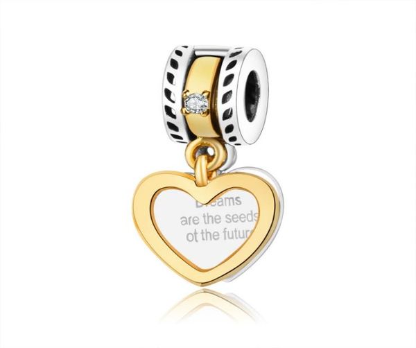 

new 925 sterling silver seeds of the future dangle charm clear crystal pave hearts beads fit original women bracelet diy fashion 7308313, Black
