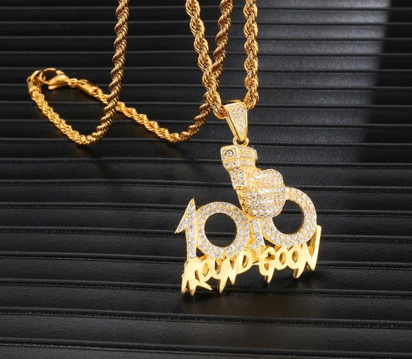 

hip hop full iced out bling 100 necklace gun rhinestone rope chain gold color pendants necklaces for men jewelry drop2276308, Silver