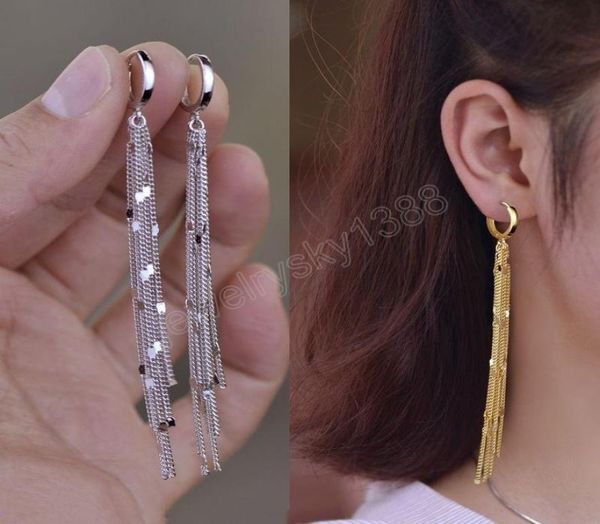 

fashion tassel women earings bohemian shiny coin big dangle korean long earrings jewelry 2023 ear accessories3147684, Silver