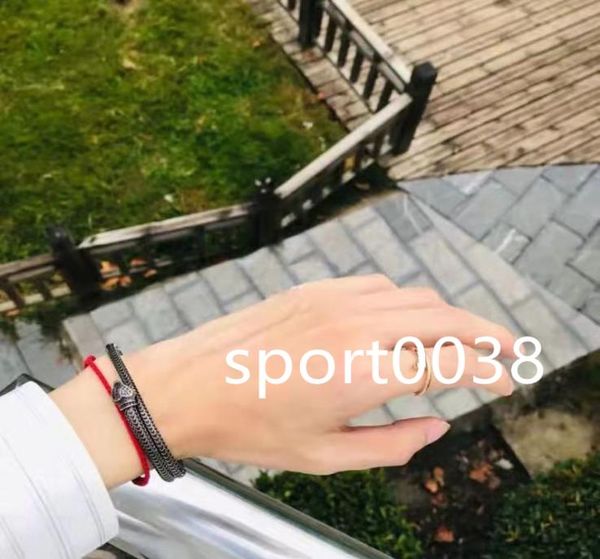 

2021 luxury designer bangles ring with box gold silver titanium steel bracelet inlay diamond screw cuff bracelets women men5716050, Black