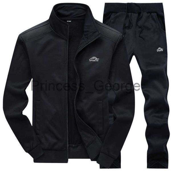 

men's tracksuits tracksuits men polyester sweatshirt sporting fleece 2022 gyms spring jacket pants casual men's track suit sportsw, Gray