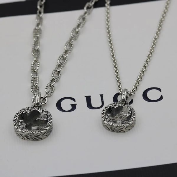 

designer fashion necklace choker chain 925 silver plated 18k gold plated stainless steel letter pendant necklaces for women jewelry