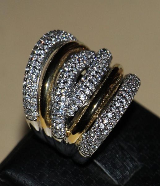 

victoria wieck full tiny stones women039s fashion jewelry 14kt whitegold gold filled zirconia wedding engagement band rings gi2909644, Silver