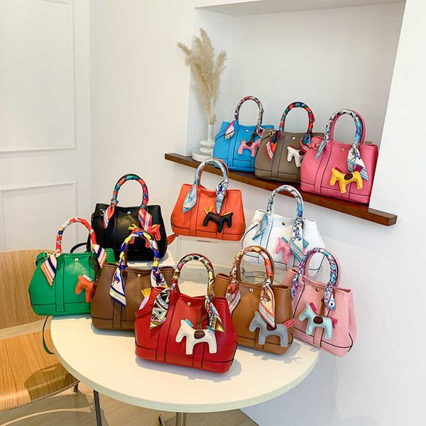 

factory wholesale designer h ormes totes handbags new handbag with lychee pattern versatile pony pendant bag tote 2023 women's have log