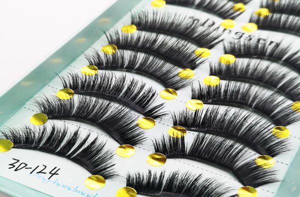 

10 pairs 3d soft faux mink hair false eyelashes natural messy eyelash crisscross wispy fluffy lashes extension eye makeup tool1279803