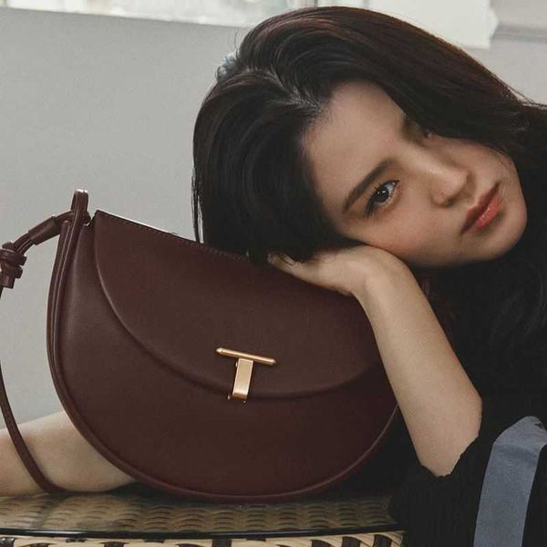 

south korea joygryson new moon bag leather small half moon bag versatile saddle underarm one shoulder cross shoulder crescent bag