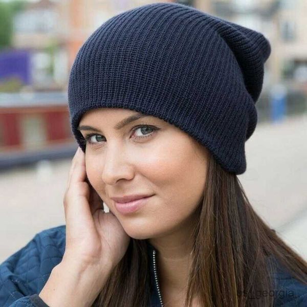 

caps new autumn winter women's hat simple soft beanie thin knitted cap outdoor warm cold-proof fashion bonnet beanie hat r230627, Blue;gray
