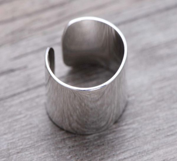 

bohemian vintage silver big smooth band rings for women open wide finger rings girls jewelry christmas gifts2412902