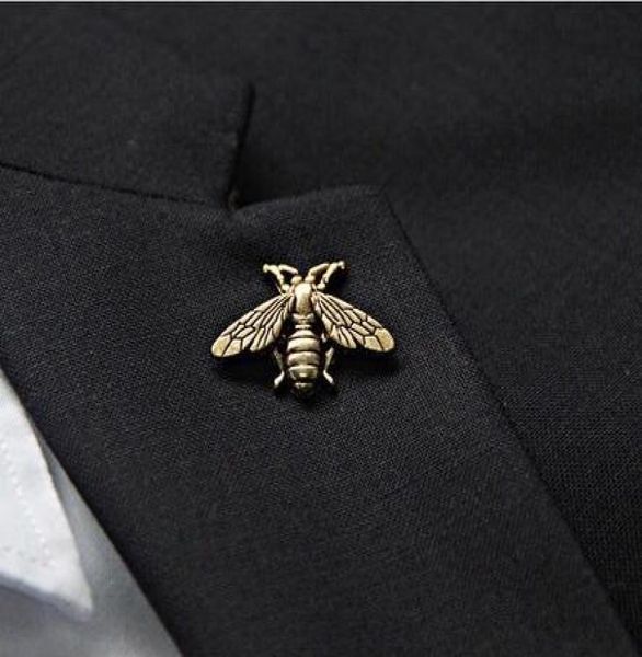 

retro bees brooches pins for men corsages brooch animal suit collar pin buckle domineering bee brooch pin neckwear4762954, Gray