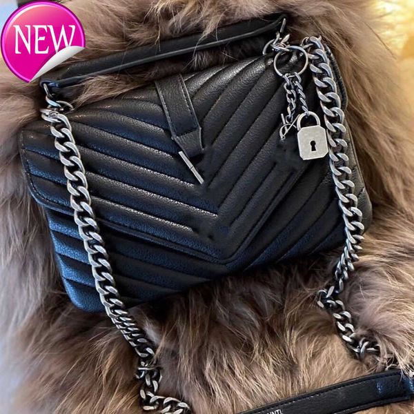 

brand designer handbag shoulder bag crossbody bags tote new fashion large capacity bag vintage chain air letter network red korean triangle