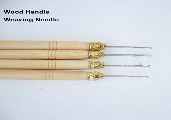 

hook needles wig tools hair extension wooden handle weaving needle8668230, Silver
