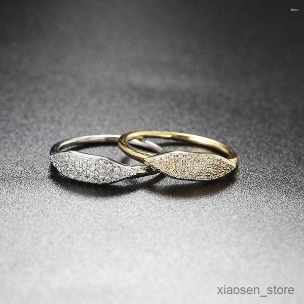 

wedding rings rings rings minimalist women's stacking trendy dainty gold color crystal finger for female jewelry r230626, Slivery;golden