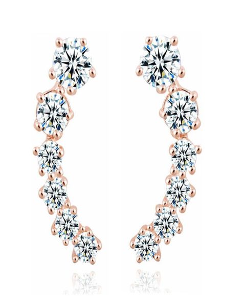 

style zircon stud moon pendant earrings luxury korean version ear jewelry accessories golden silver alloy factory direct whole2130427