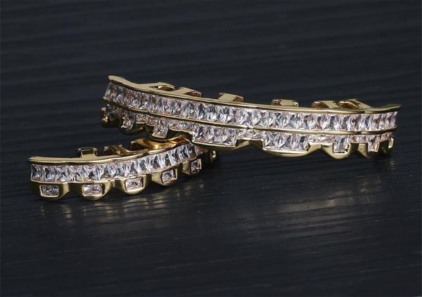 

new baguette set teeth grillz bottom silver color grills dental mouth hip hop fashion jewelry rapper bling8001357, Black