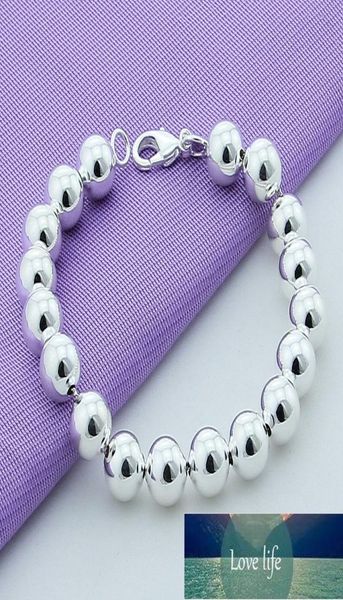 

jewelry 925 silver jewelry 10mm beaded bracelet bangles for women fashion mens silver cuff bracelet factory exp4388802, Black