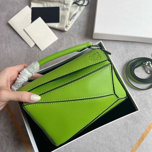 

lowe bag puzzles high-end designer shoulder bag lowe brand crossbody handbag real leather handheld geometry wallet women's classic luxu