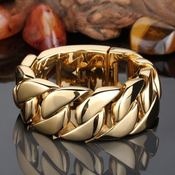 

new thick fashion atmosphere men titanium steel bracelet011989533, Black