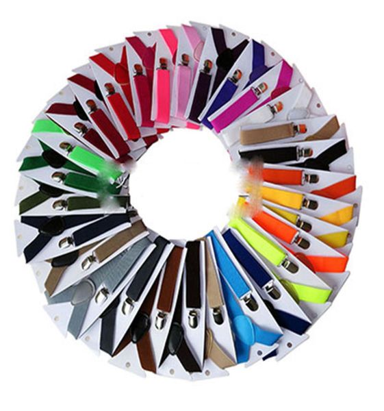 

children adjustable solid suspenders baby elasti braces kid suspenders 2565cm e6396571539, Black