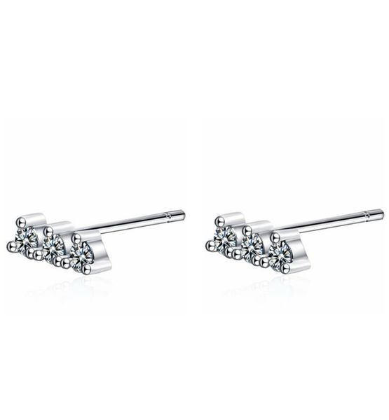 

new arrival fashion 925 sterling silver cz crystal stud earing for women valentine039s day gift white black blue 9072892692, Golden;silver
