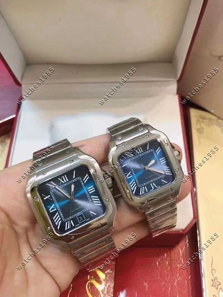 

watches 35mm square 40mm mechanical case and fashion womens male, Slivery;golden