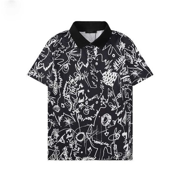 

designer polo shirts men luxury polos casual mens t shirt letter print fashion high street man tee cottom clothing tees #004 rom5, White;black