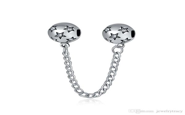 

safty chain for charm bead bracelet safety chain clasp keep charm beads safe nonslip diy jewelry7034623, Bronze;silver