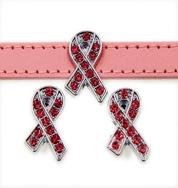 

whole red rhinestone ribbon zinc alloy 10mm slider charms diy accessories fit 10mm pet collar wristband sl5122005459, Bronze;silver