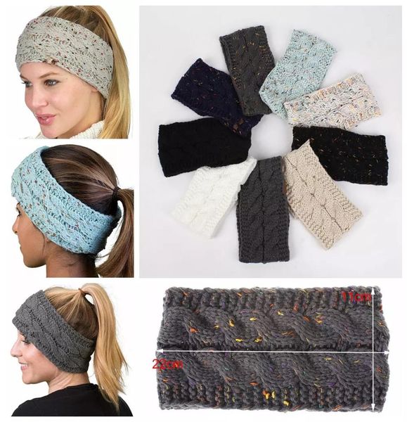 

knitted crochet headband women winter sports headwrap hairband turban head band ear warmer beanie cap headbands ljja327648250178, Yellow