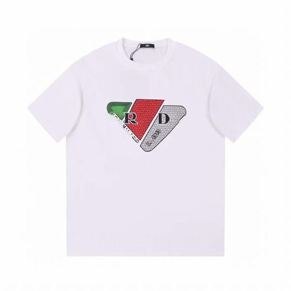 

2023 designer men t shirt summer designer men's t-shirts shorts casual suit hip hop streetwear loose white t-shirt, White;black