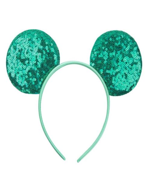 

14pcslot 2020 fashion sequins mouse ears headband glittle diy girls hair accessories for women hairband party accesorios mujer 769918173, Slivery;white