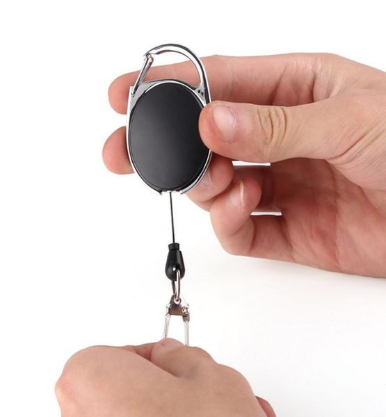 

2020 fly fishing retractor tools extractor keeper retractable key chain reel badge holder tackle boxes accessories6639251, Silver