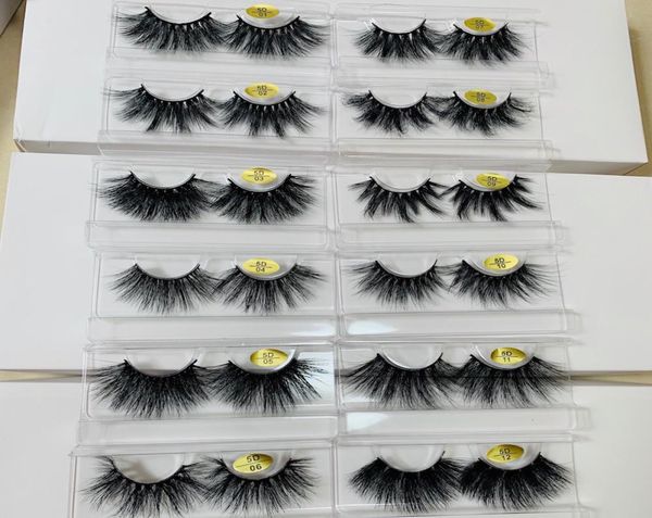 

25mm long and dramatic real mink eyelashes 5d large mink eyelashes false eyelashes 12 styles4914877