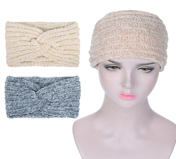 

solid knitted elastic hair bands fashion cross turban headband for women headbands elastic headwear hair accessorie8458542, Silver