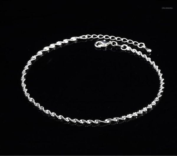 

fashion ed weave chain for women anklet 925 sterling silver anklets bracelet for women foot jewelry anklet on foot16502352, Red;blue