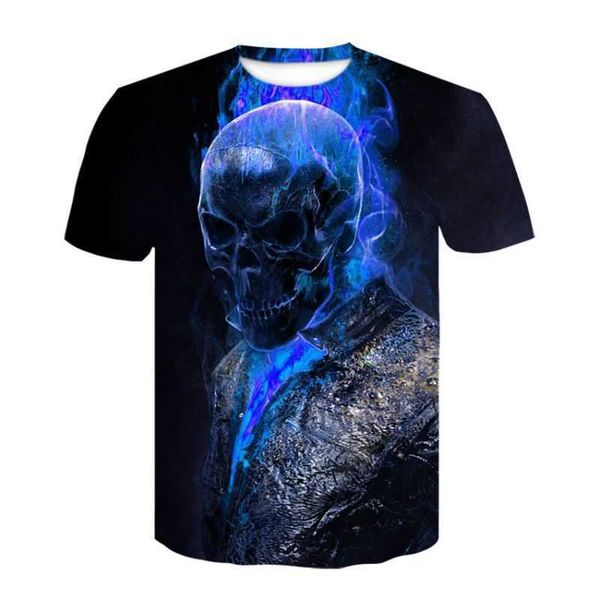 

band printed skull short sleeve 3d printingxt19 stussysi, White;black