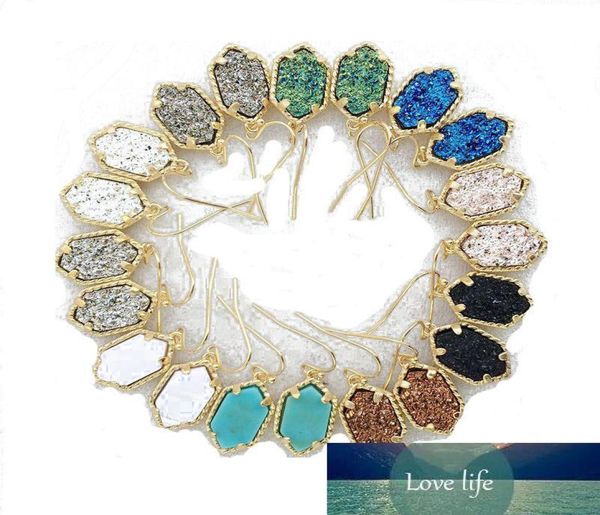 

new druzy chandelier earrings women natural stone copper drop dangle earrings for girls fashion jewelry in bulk8555906, Silver