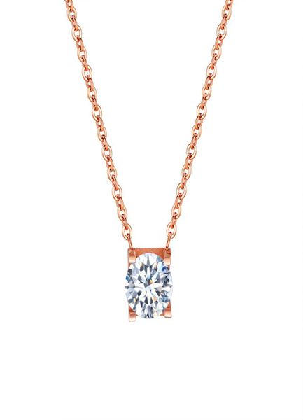 

2020 z1352 new stainless steel women039s necklace with diamond necklace women039s short collarbone chain necklace gift6560713, Silver