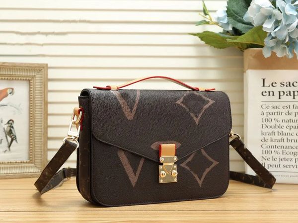 

l designers luxury shoulder bag pochette purse women handbag messenger monograms pu leather s-lock metis elegant ladys crossbody bag totes p