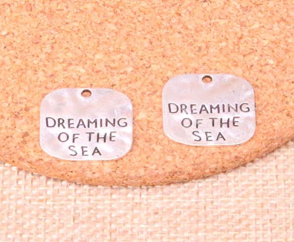 

100pcs antique sliver dreaming of the sea charm pendant diy necklace bracelet bangle findings 19mm1111518, Bronze;silver